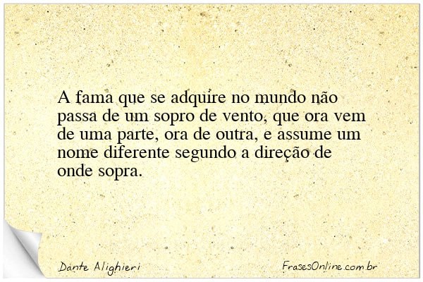 Frase de Dante Alighieri