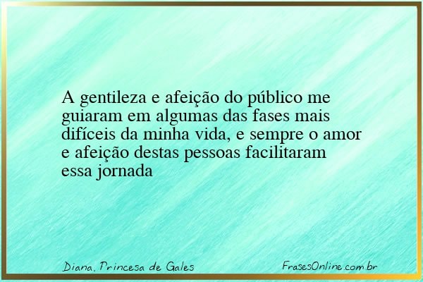 Frase de Diana, Princesa de Gales