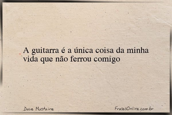 Frase de Dave Mustaine