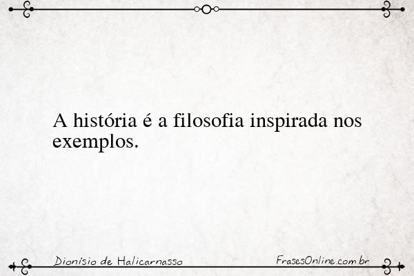 Frase de Dionísio de Halicarnasso
