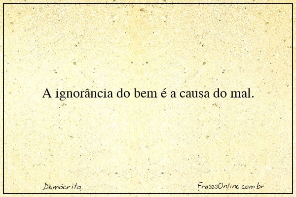 Frase de Demócrito