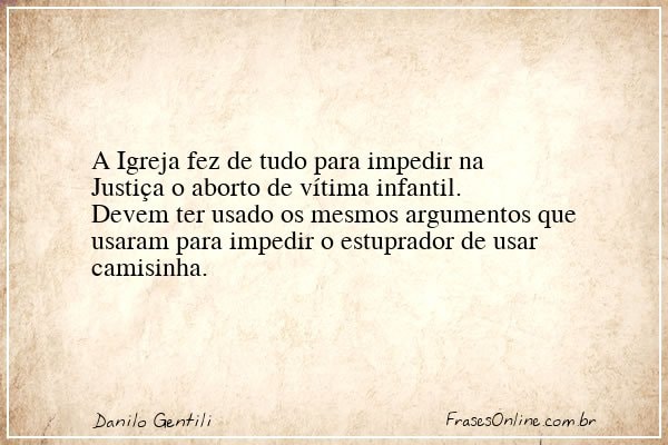 Frase de Danilo Gentili