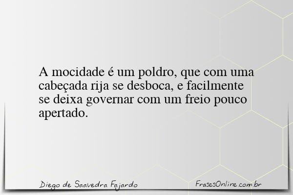 Frase de Diego de Saavedra Fajardo