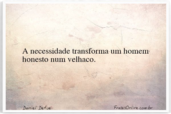 Frase de Daniel Defoe