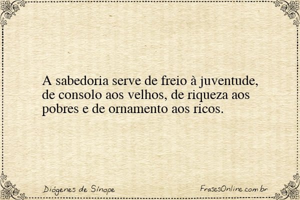 Frase de Diógenes de Sínope