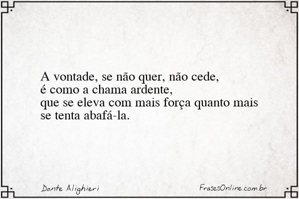 Frase de Dante Alighieri