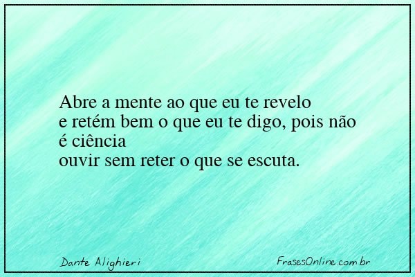 Frase de Dante Alighieri