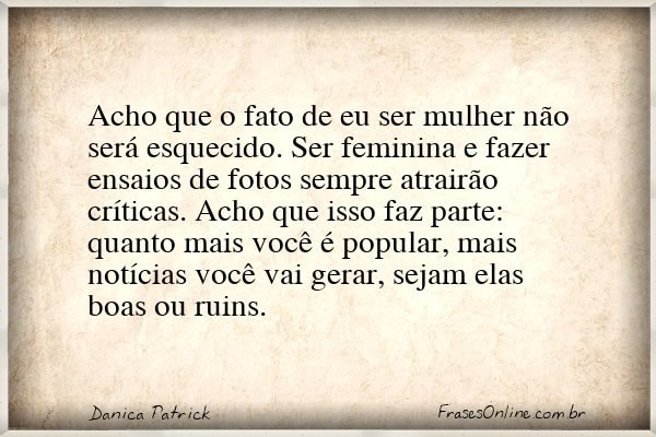 Frase de Danica Patrick