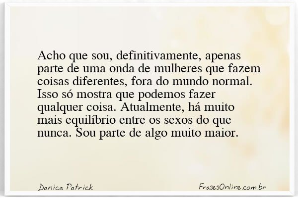 Frase de Danica Patrick
