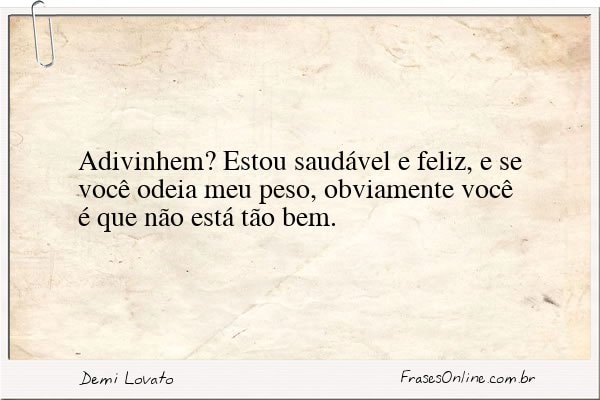 Frase de Demi Lovato