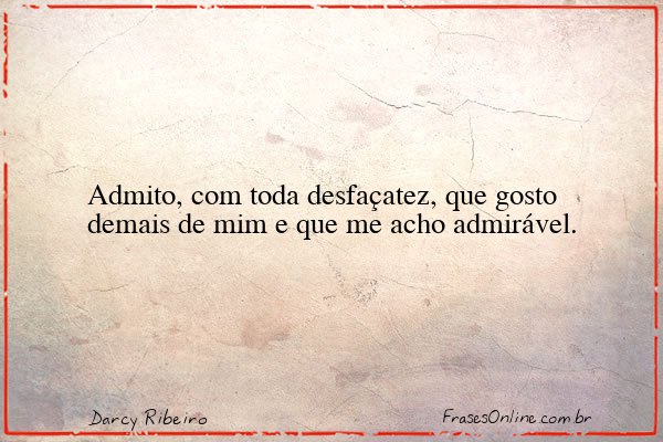 Frase de Darcy Ribeiro