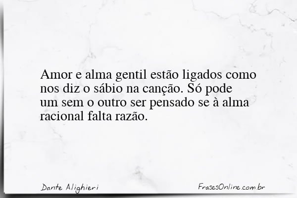 Frase de Dante Alighieri