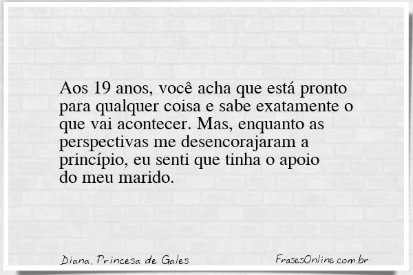 Frase de Diana, Princesa de Gales