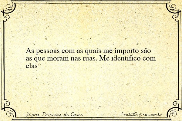 Frase de Diana, Princesa de Gales