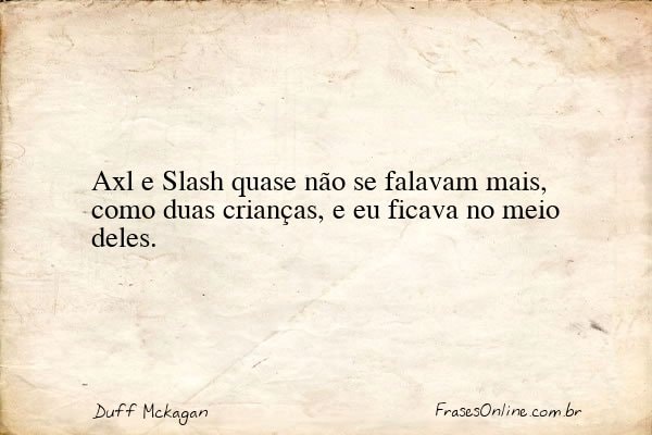 Frase de Duff Mckagan