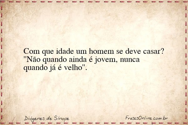 Frase de Diógenes de Sínope