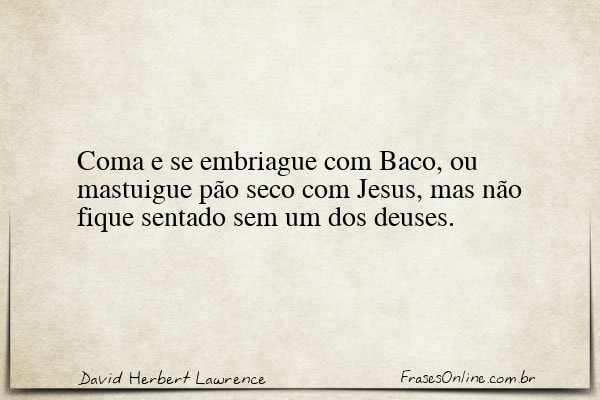 Frase de David Herbert Lawrence