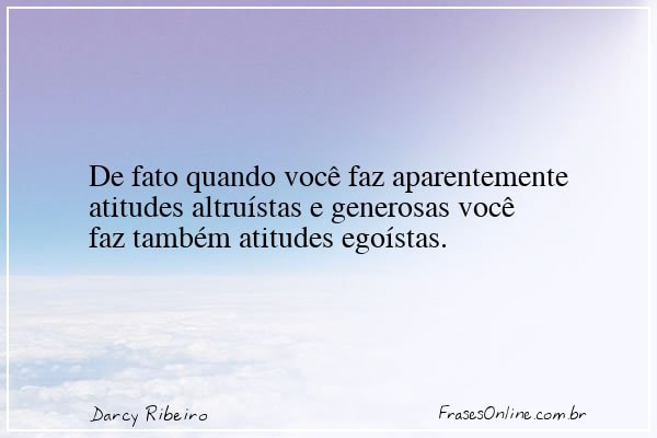 Frase de Darcy Ribeiro