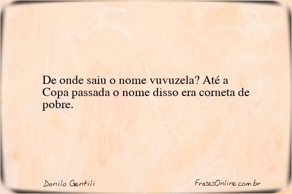 Frase de Danilo Gentili
