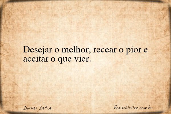 Frase de Daniel Defoe