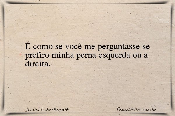 Frase de Daniel Cohn-Bendit