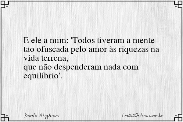 Frase de Dante Alighieri