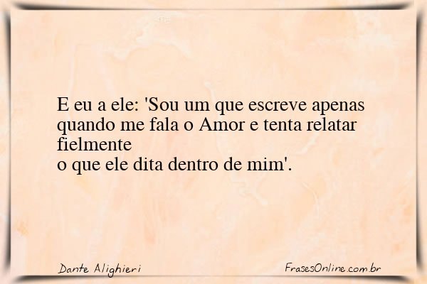 Frase de Dante Alighieri