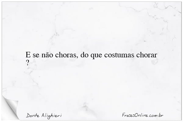 Frase de Dante Alighieri