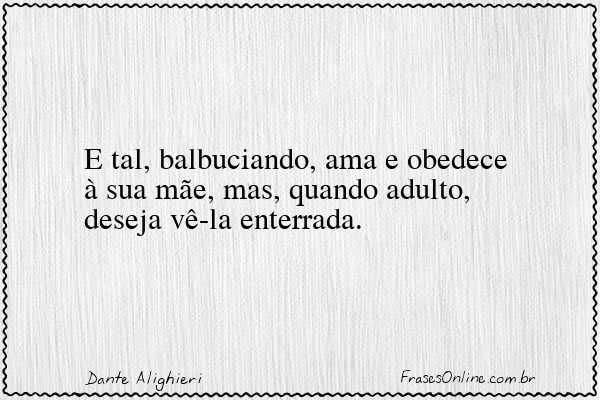 Frase de Dante Alighieri