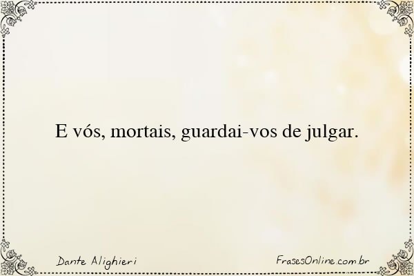 Frase de Dante Alighieri