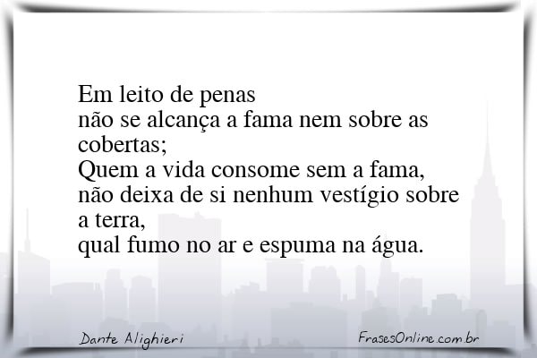 Frase de Dante Alighieri
