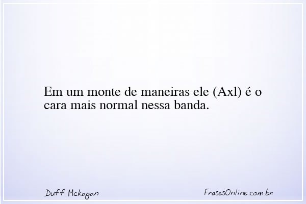 Frase de Duff Mckagan