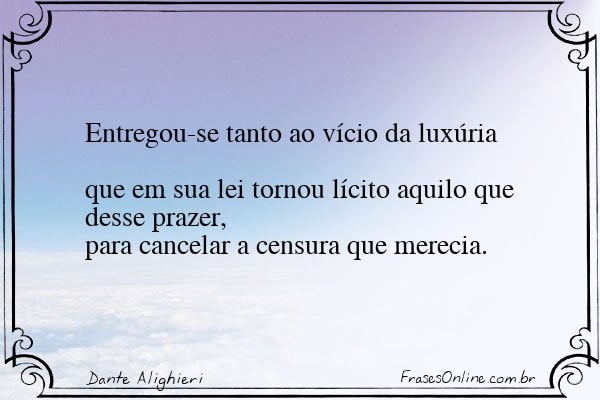 Frase de Dante Alighieri