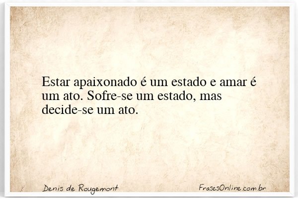 Frase de Denis de Rougemont