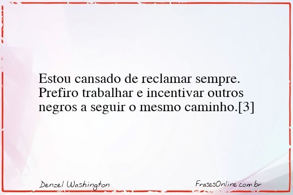 Frase de Denzel Washington