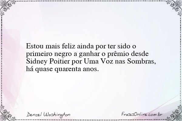 Frase de Denzel Washington