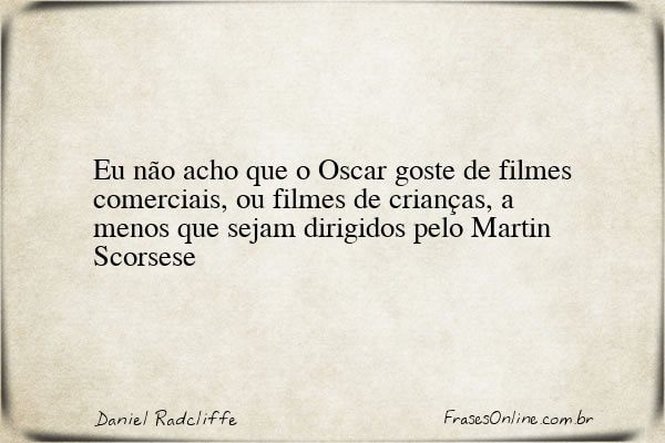 Frase de Daniel Radcliffe