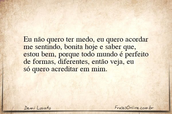 Frase de Demi Lovato