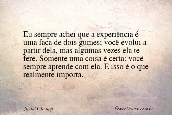 Frase de Donald Trump