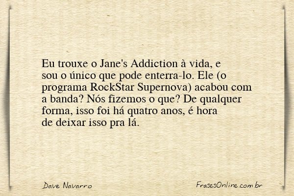 Frase de Dave Navarro