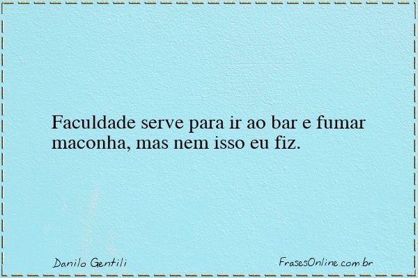 Frase de Danilo Gentili