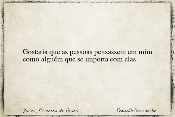 Frase de Diana, Princesa de Gales