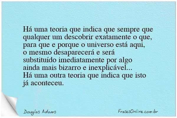 Frase de Douglas Adams