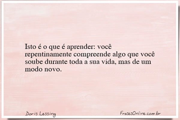 Frase de Doris Lessing