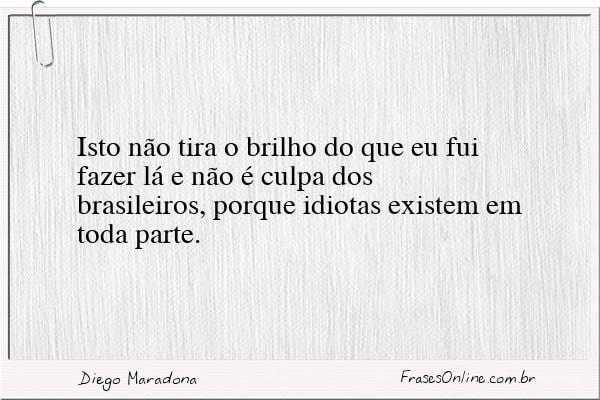 Frase de Diego Maradona