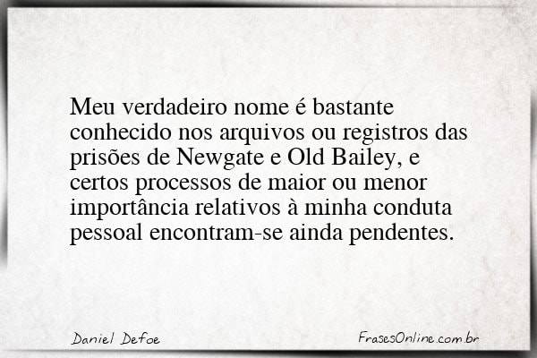 Frase de Daniel Defoe