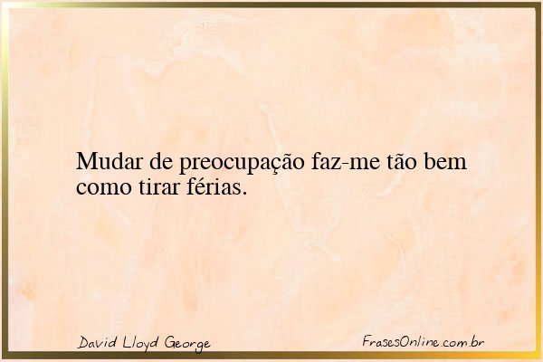 Frase de David Lloyd George