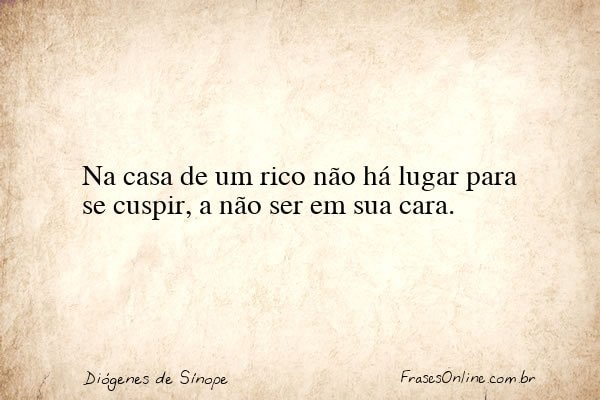 Frase de Diógenes de Sínope