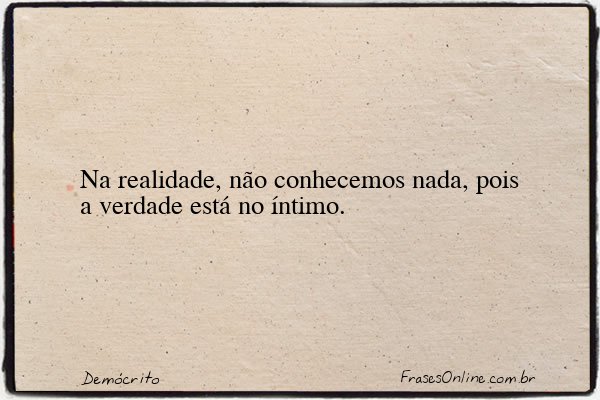 Frase de Demócrito