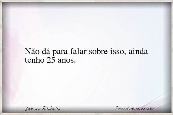 Frase de Débora Falabella